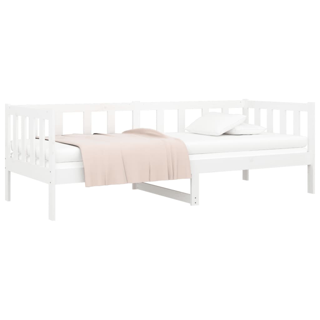 Lit de jour sans matelas blanc 80x200 cm bois de pin massif - XIOS