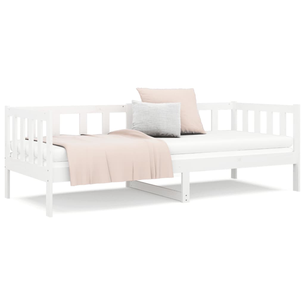 Lit de jour sans matelas blanc 80x200 cm bois de pin massif - XIOS