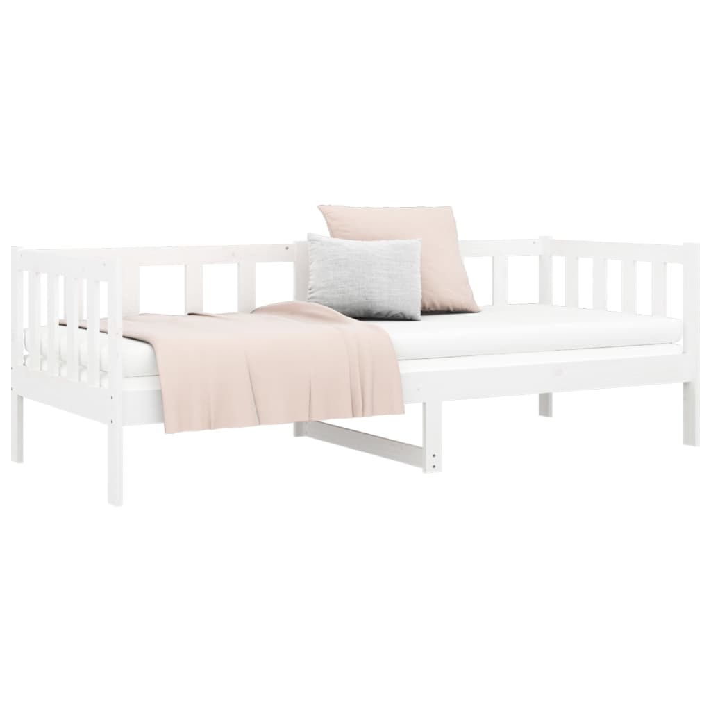 Lit de jour sans matelas blanc 80x200 cm bois de pin massif - XIOS