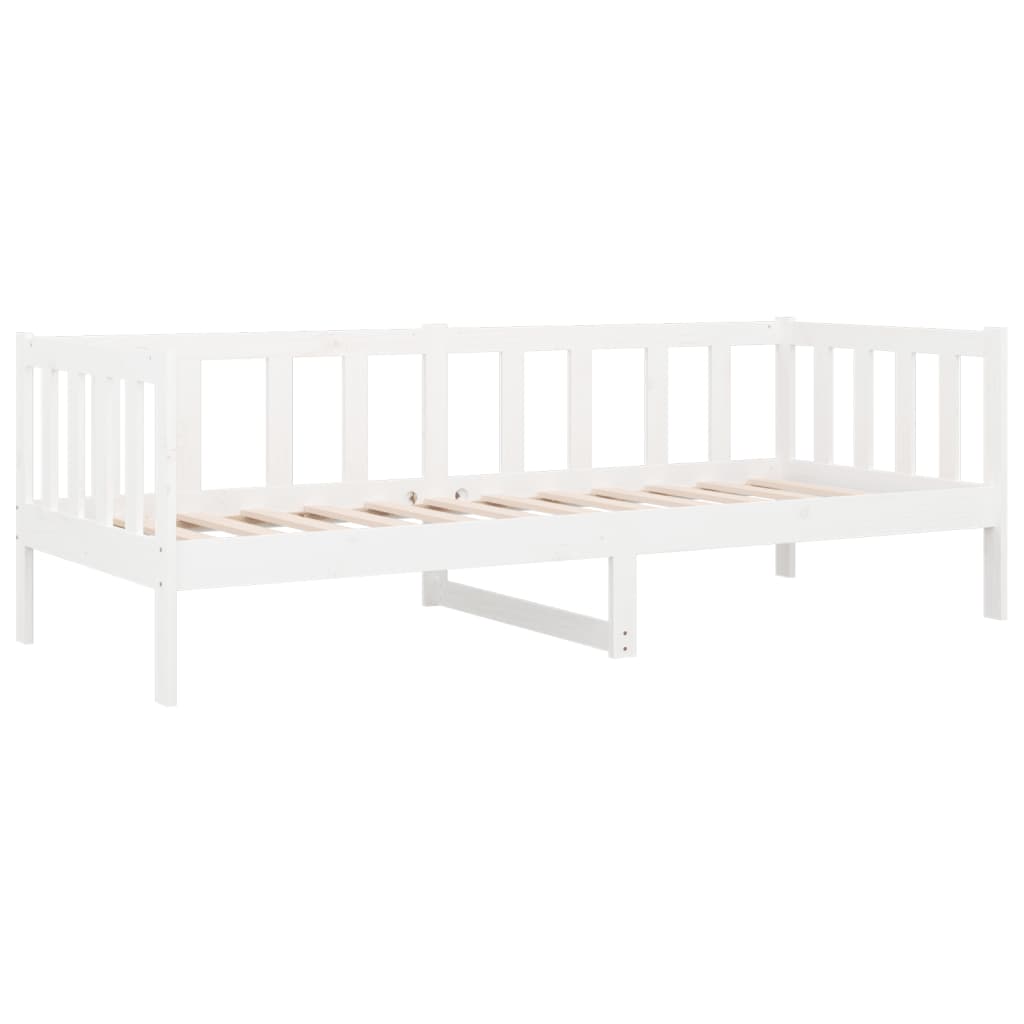 Lit de jour sans matelas blanc 80x200 cm bois de pin massif - XIOS