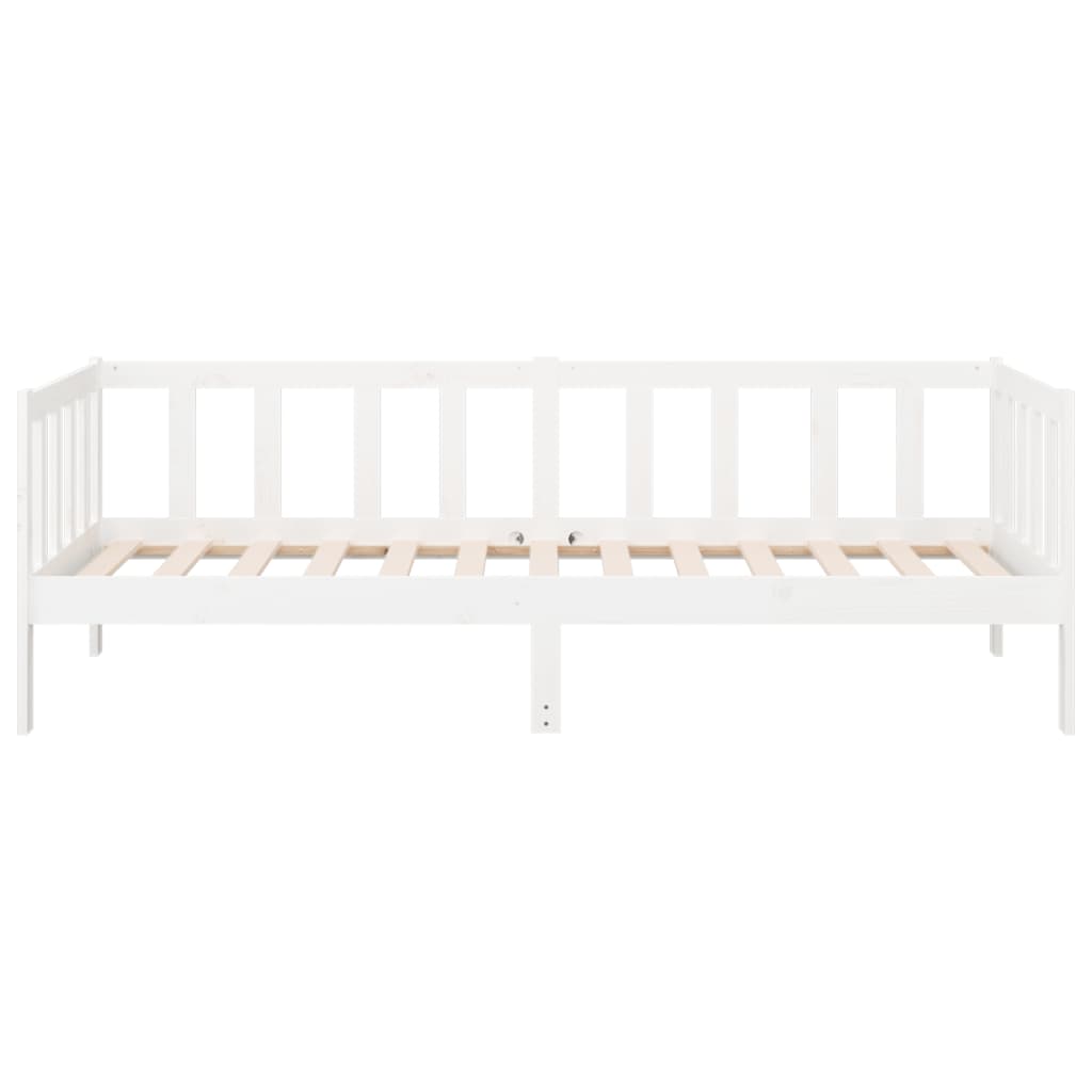 Lit de jour sans matelas blanc 80x200 cm bois de pin massif - XIOS