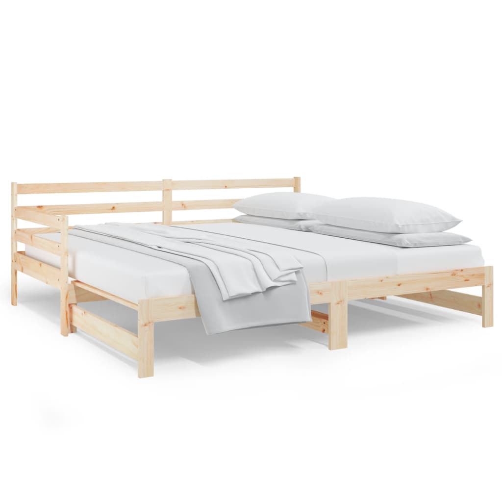 Lit coulissant 2x(80x200) cm Bois de pin massif - XIOS