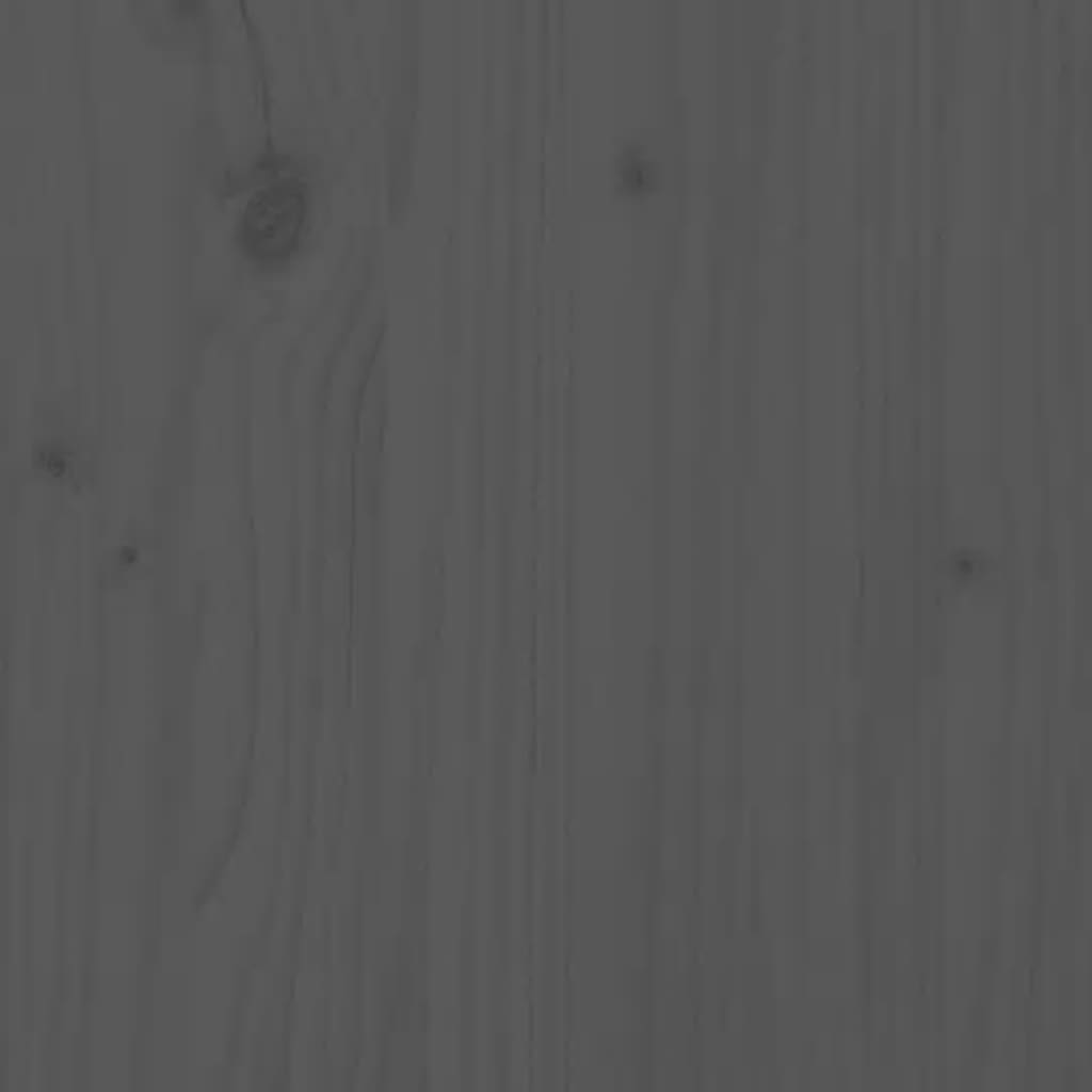 Cadre de lit sans matelas gris 100x200 cm bois massif - XIOS