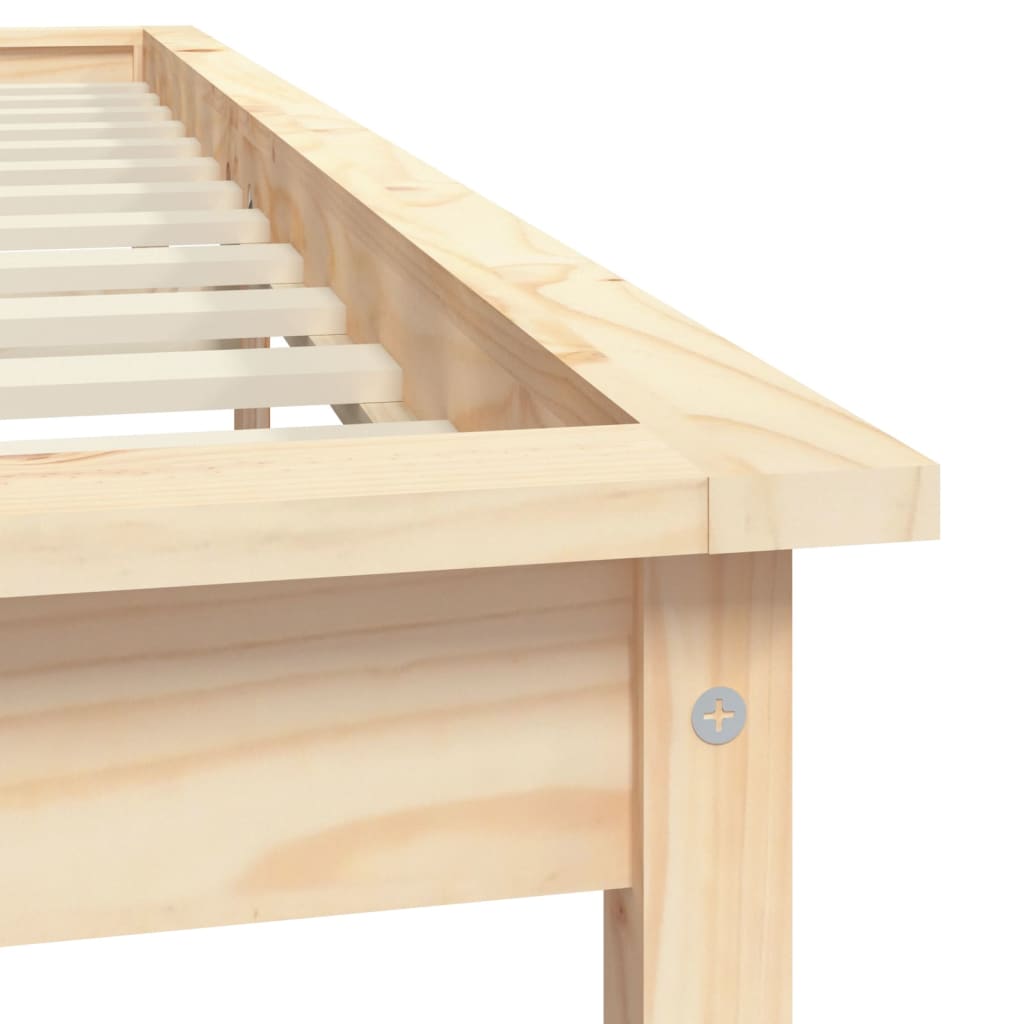 Cadre de lit sans matelas 120x200 cm bois massif - XIOS