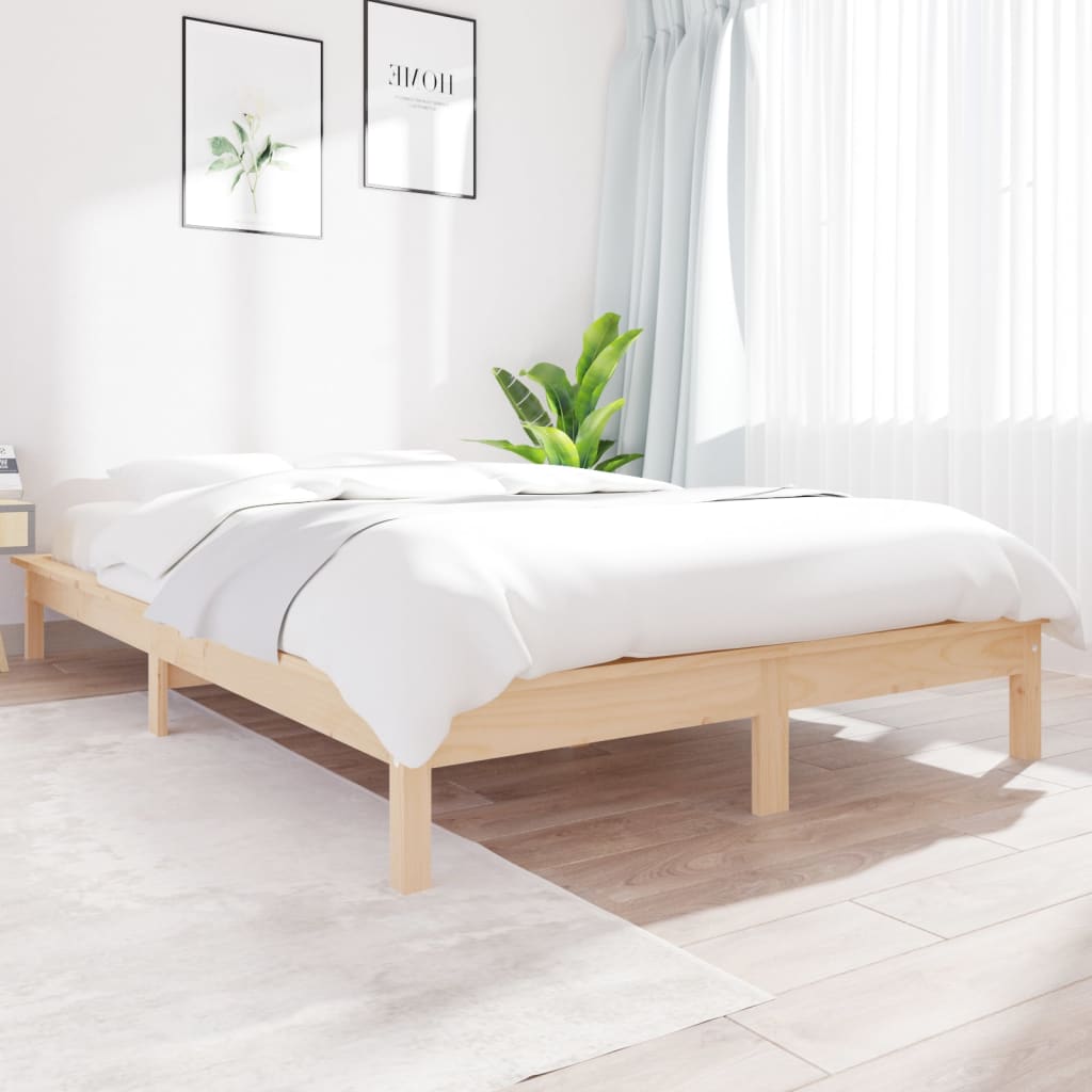Cadre de lit sans matelas 120x200 cm bois massif - XIOS