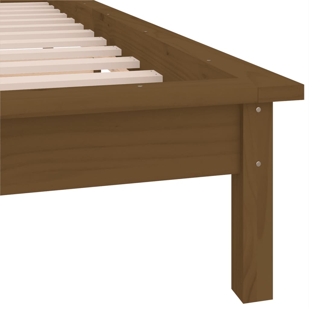 Cadre de lit à LED sans matelas 100x200 cm bois massif - XIOS