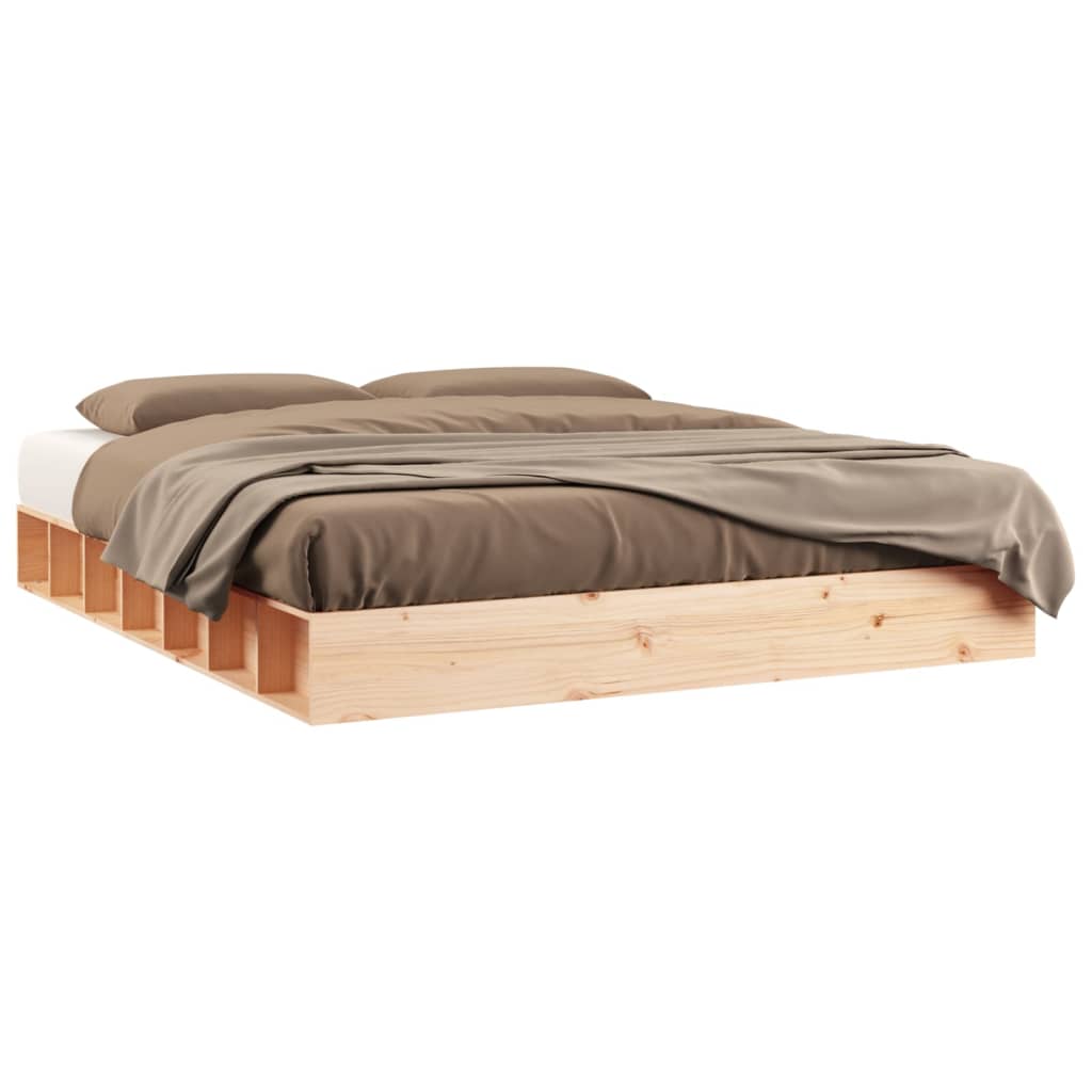 Cadre de lit sans matelas 200x200 cm bois massif - XIOS