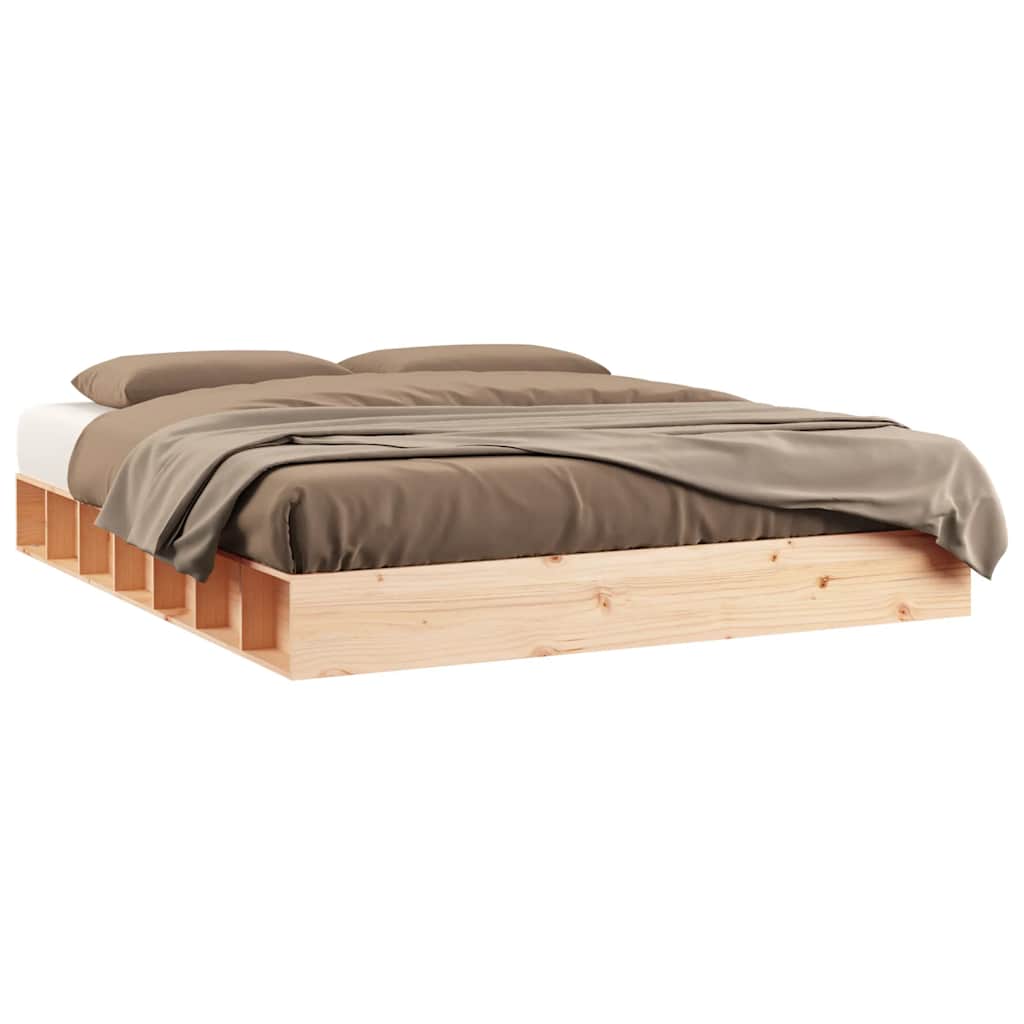 Cadre de lit sans matelas 160x200 cm bois massif - XIOS