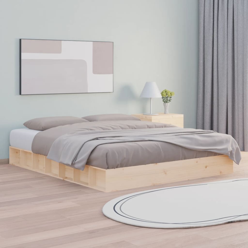 Cadre de lit sans matelas 120x200 cm bois massif - XIOS