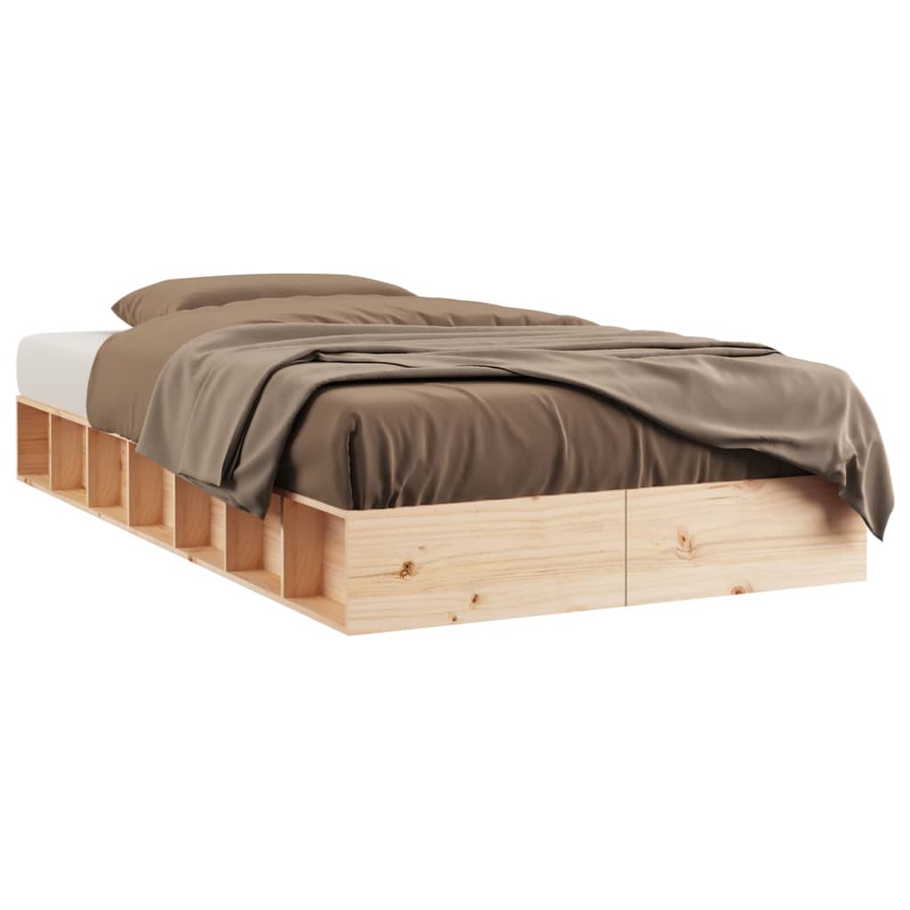 Cadre de lit sans matelas 100x200 cm bois massif - XIOS