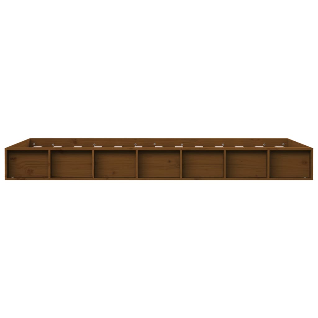 Cadre de lit sans matelas marron miel 75x190 cm bois massif - XIOS