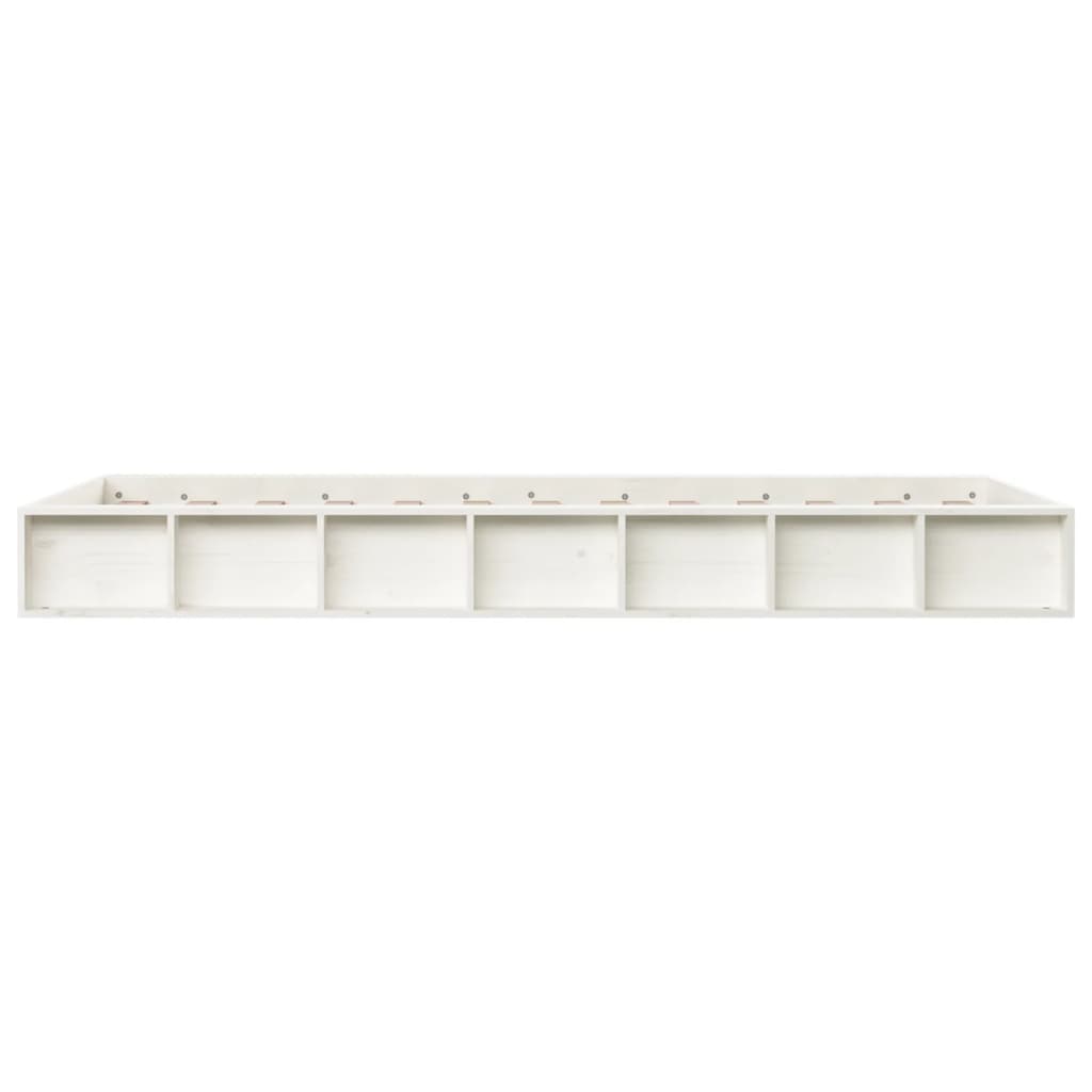 Cadre de lit sans matelas blanc 135x190 cm bois massif - XIOS