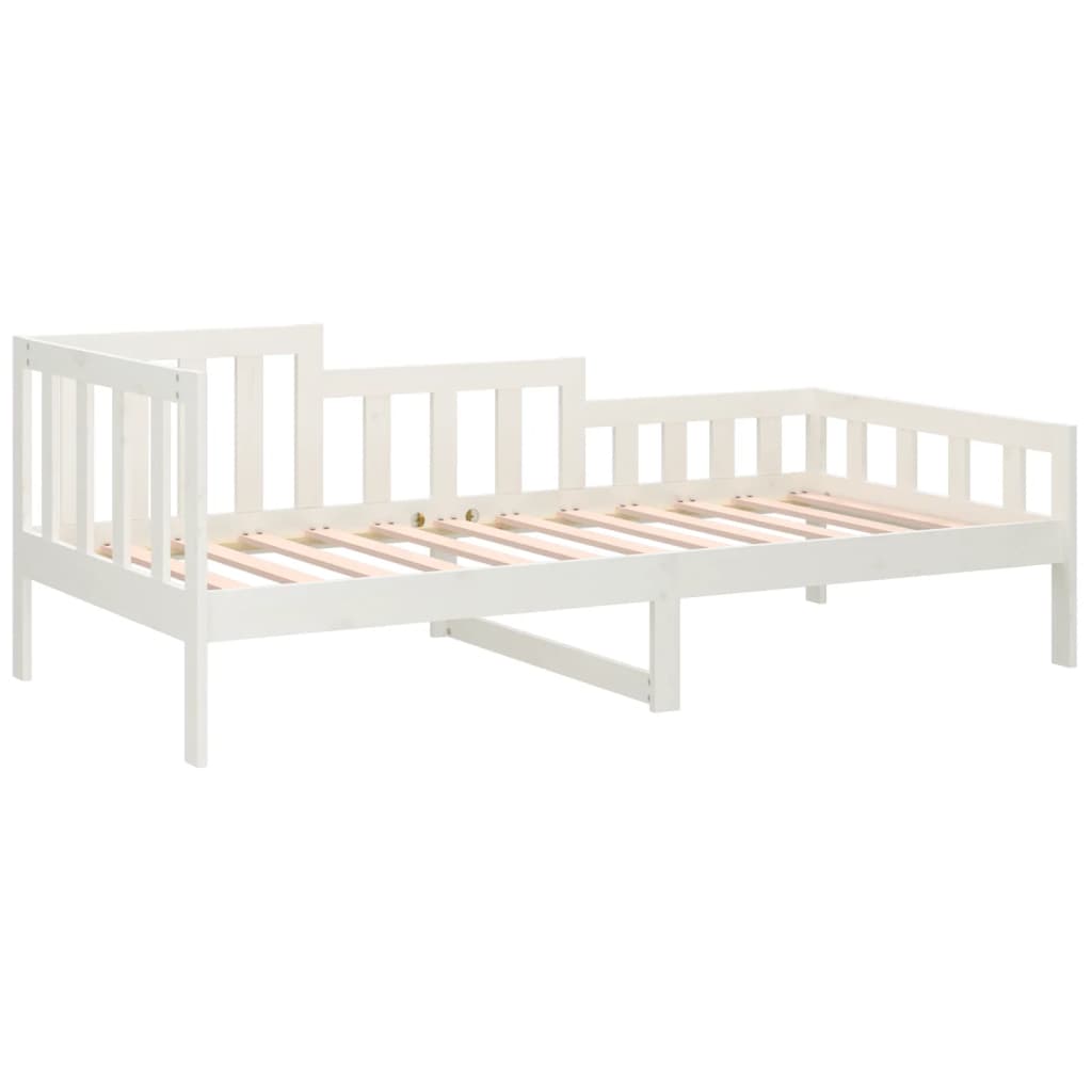Lit de jour sans matelas blanc 80x200 cm bois de pin massif - XIOS