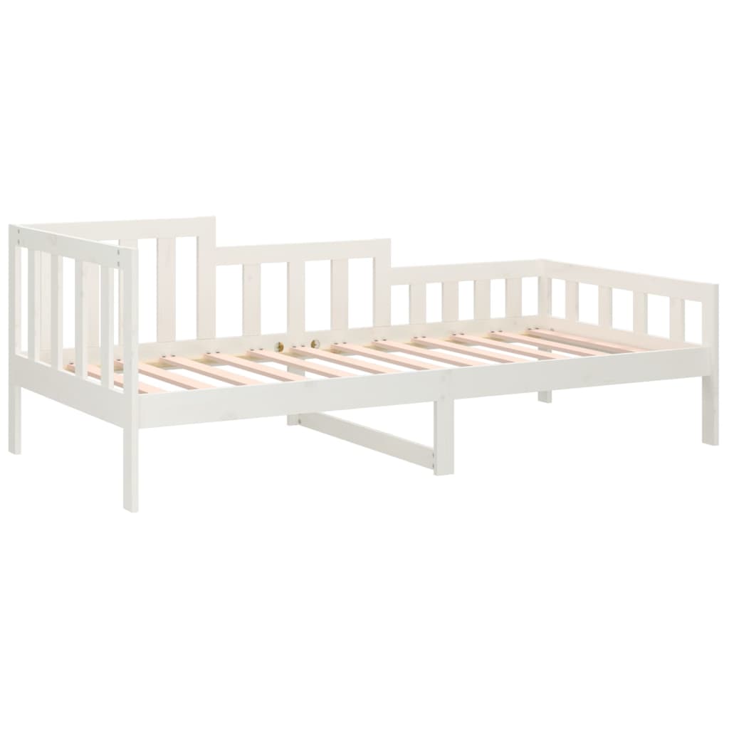 Lit de jour sans matelas blanc 90x200 cm bois de pin massif - XIOS