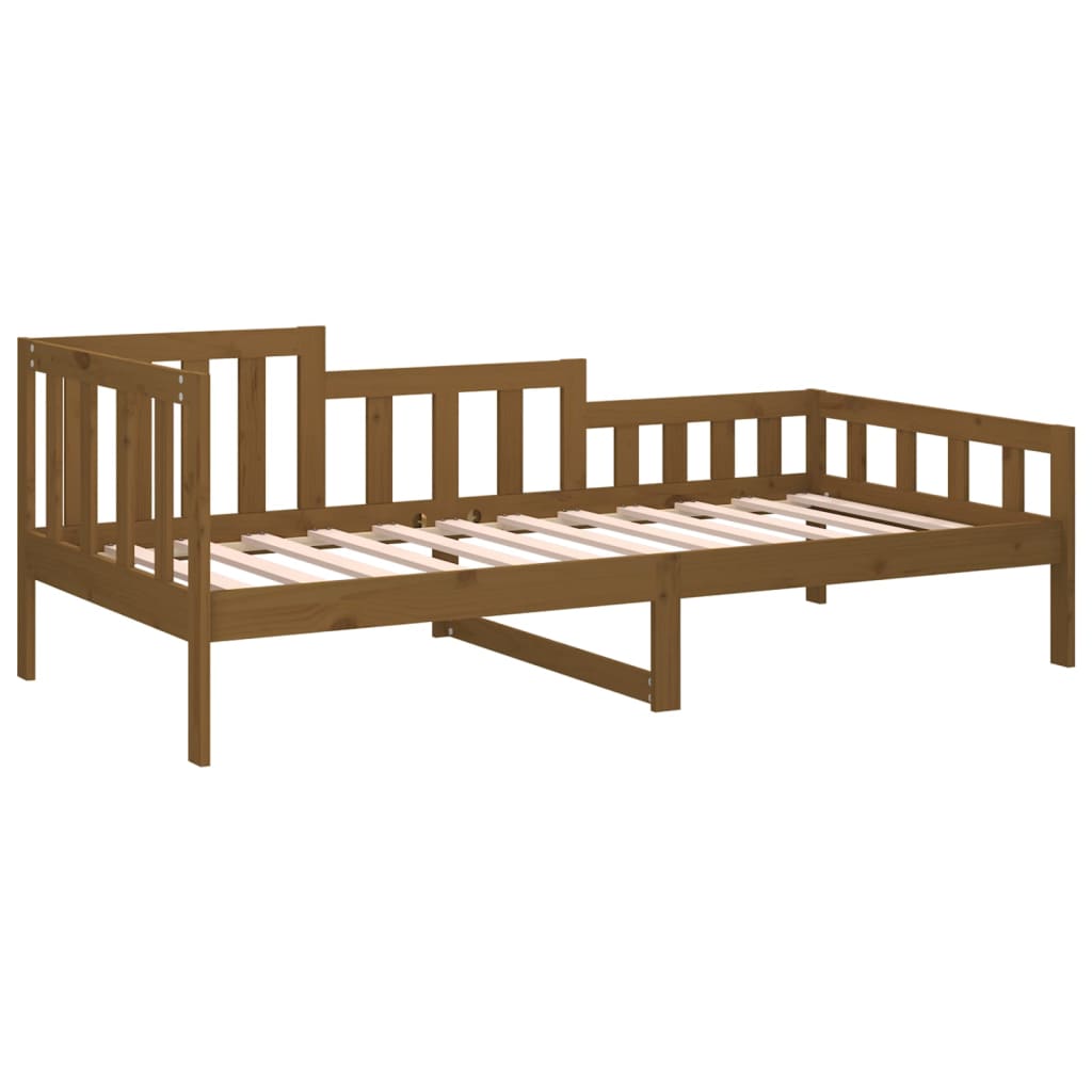 Lit de jour sans matelas marron miel 90x190 cm bois pin massif - XIOS