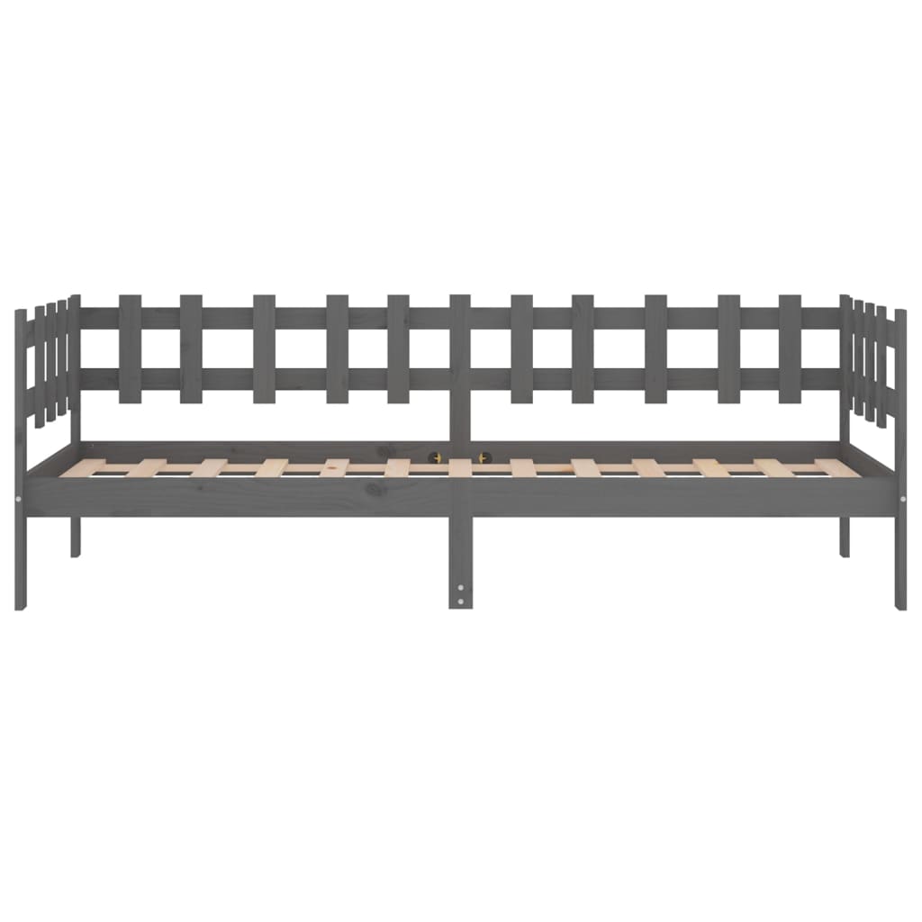 Lit de jour sans matelas gris 90x200 cm bois de pin massif - XIOS