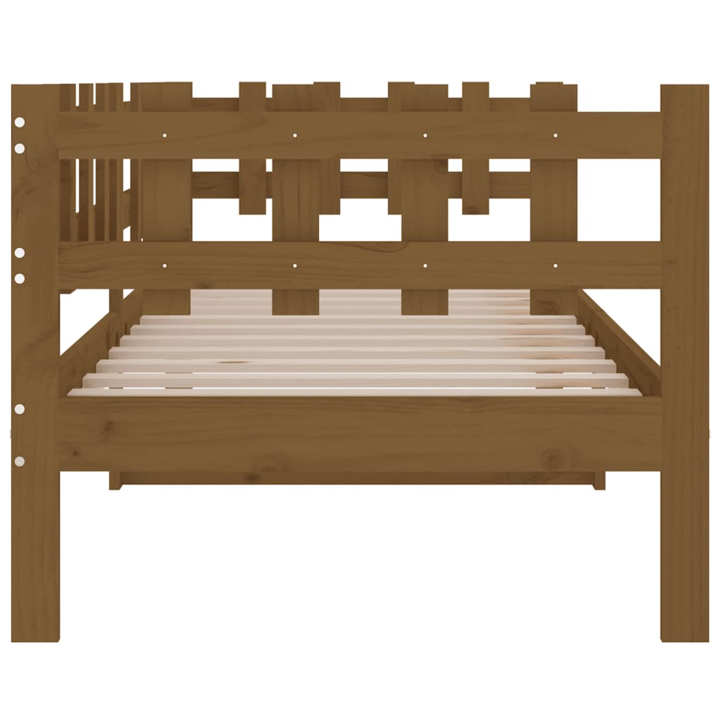 Lit de jour sans matelas marron miel 90x200 cm bois pin massif - XIOS