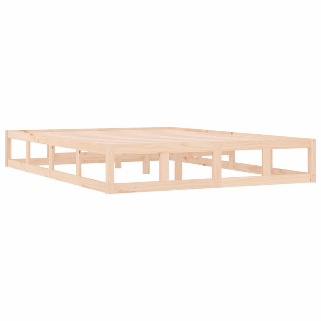 Cadre de lit sans matelas 140x200 cm bois massif - XIOS