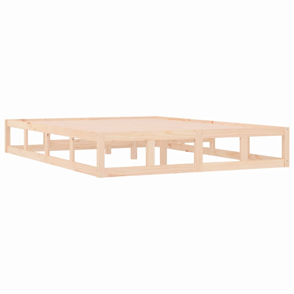 Cadre de lit sans matelas 160x200 cm bois massif - XIOS