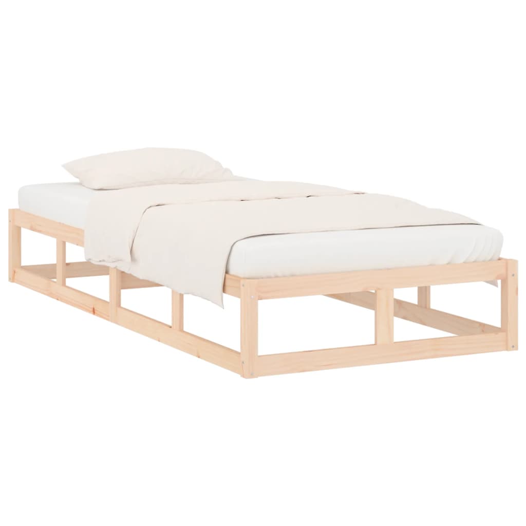 Cadre de lit sans matelas 75x190 cm bois massif - XIOS