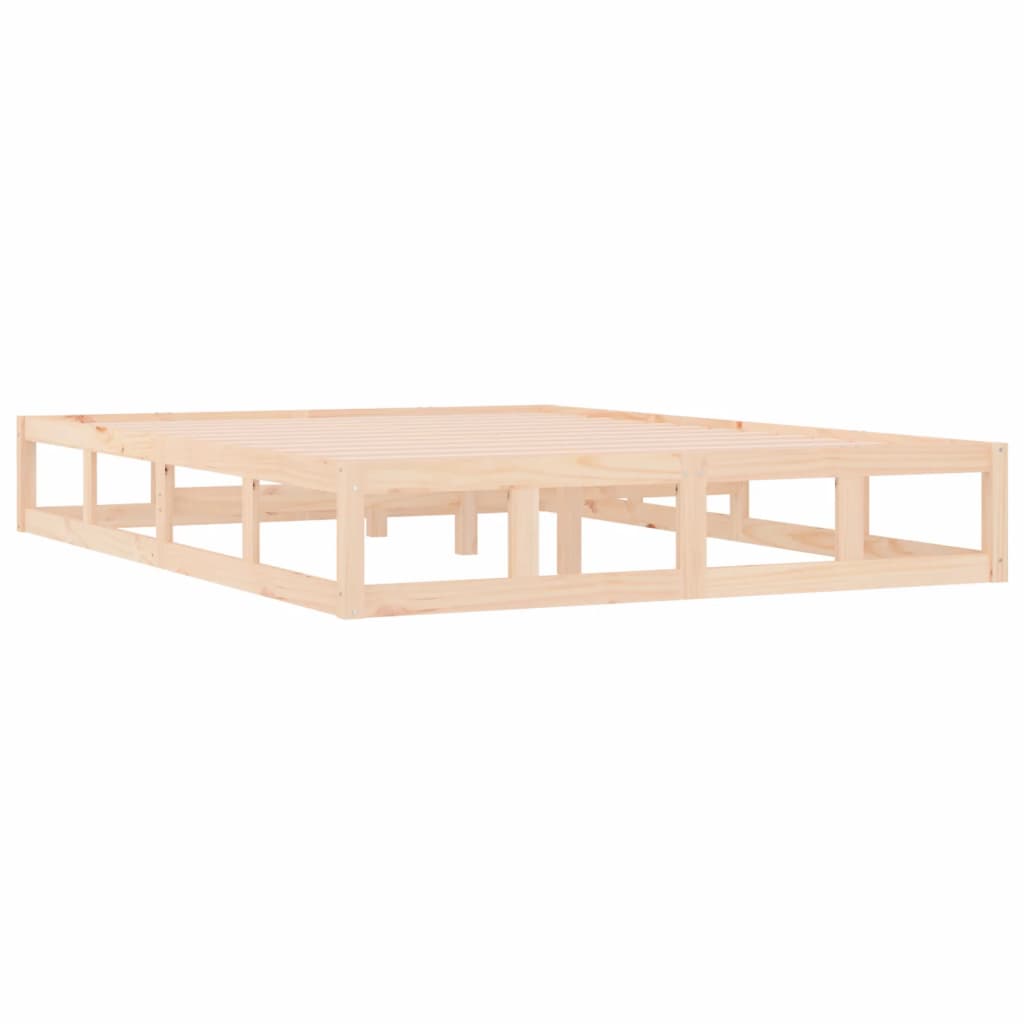 Cadre de lit sans matelas 135x190 cm bois massif - XIOS