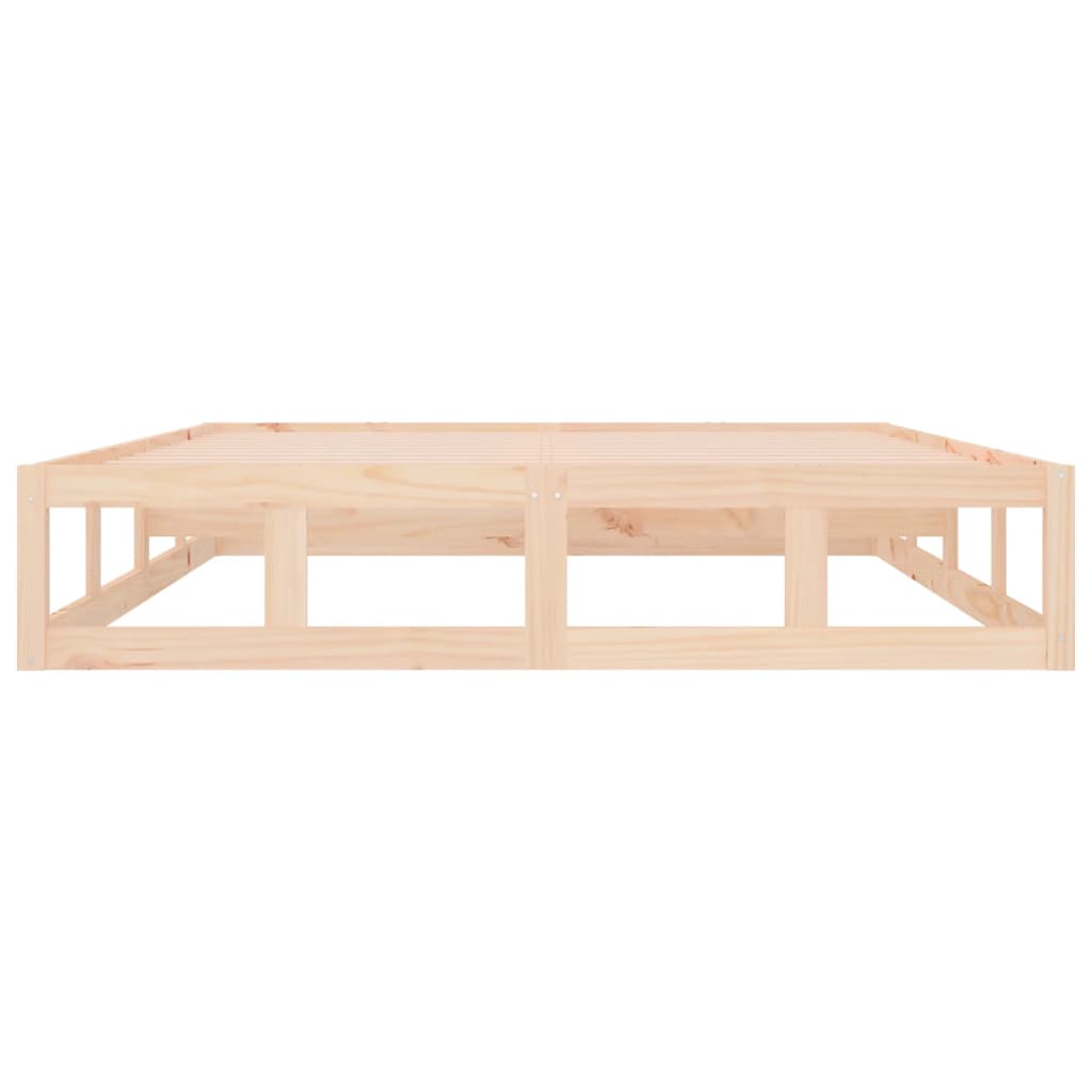 Cadre de lit sans matelas 135x190 cm bois massif - XIOS