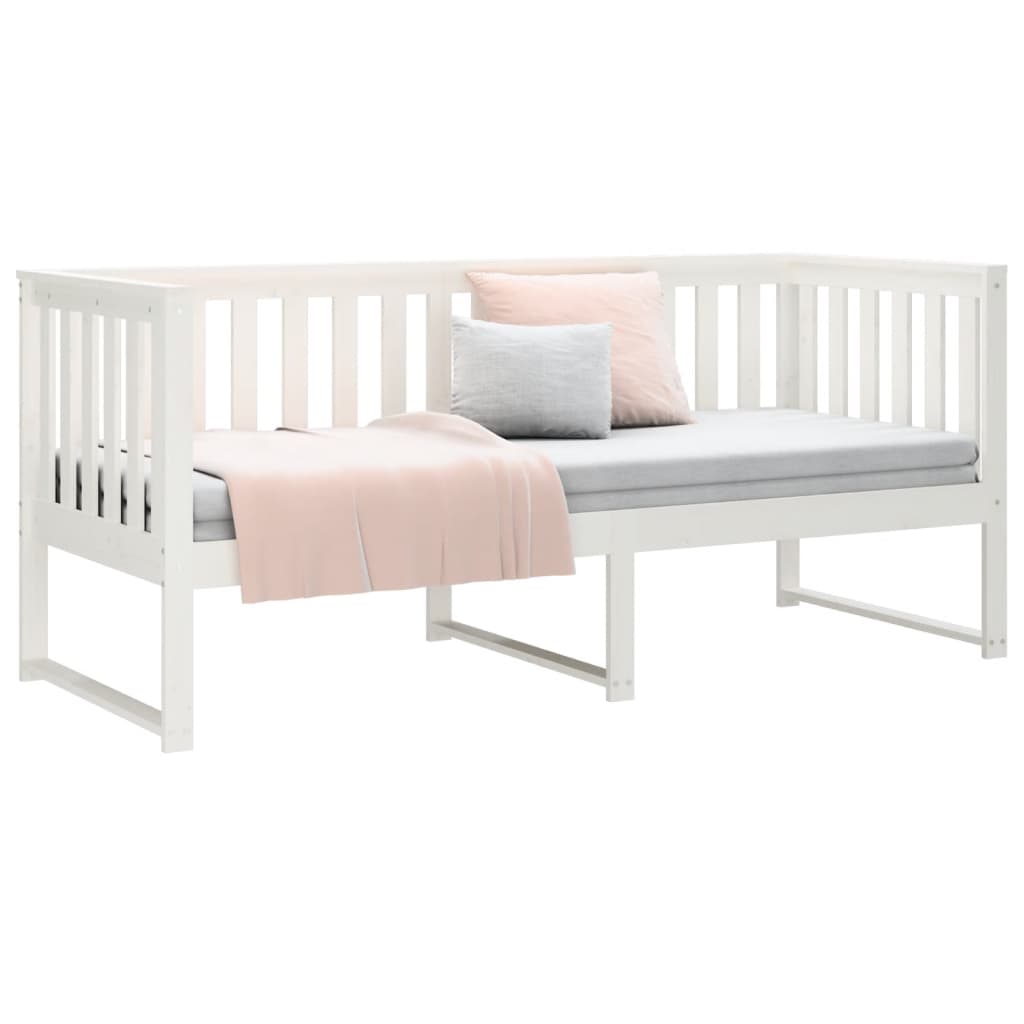 Lit de jour sans matelas blanc 80x200 cm bois de pin massif - XIOS