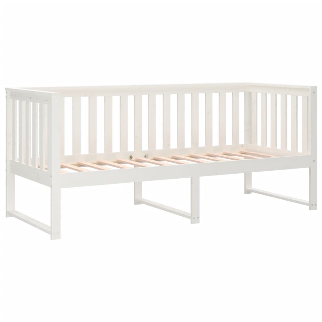 Lit de jour sans matelas blanc 80x200 cm bois de pin massif - XIOS