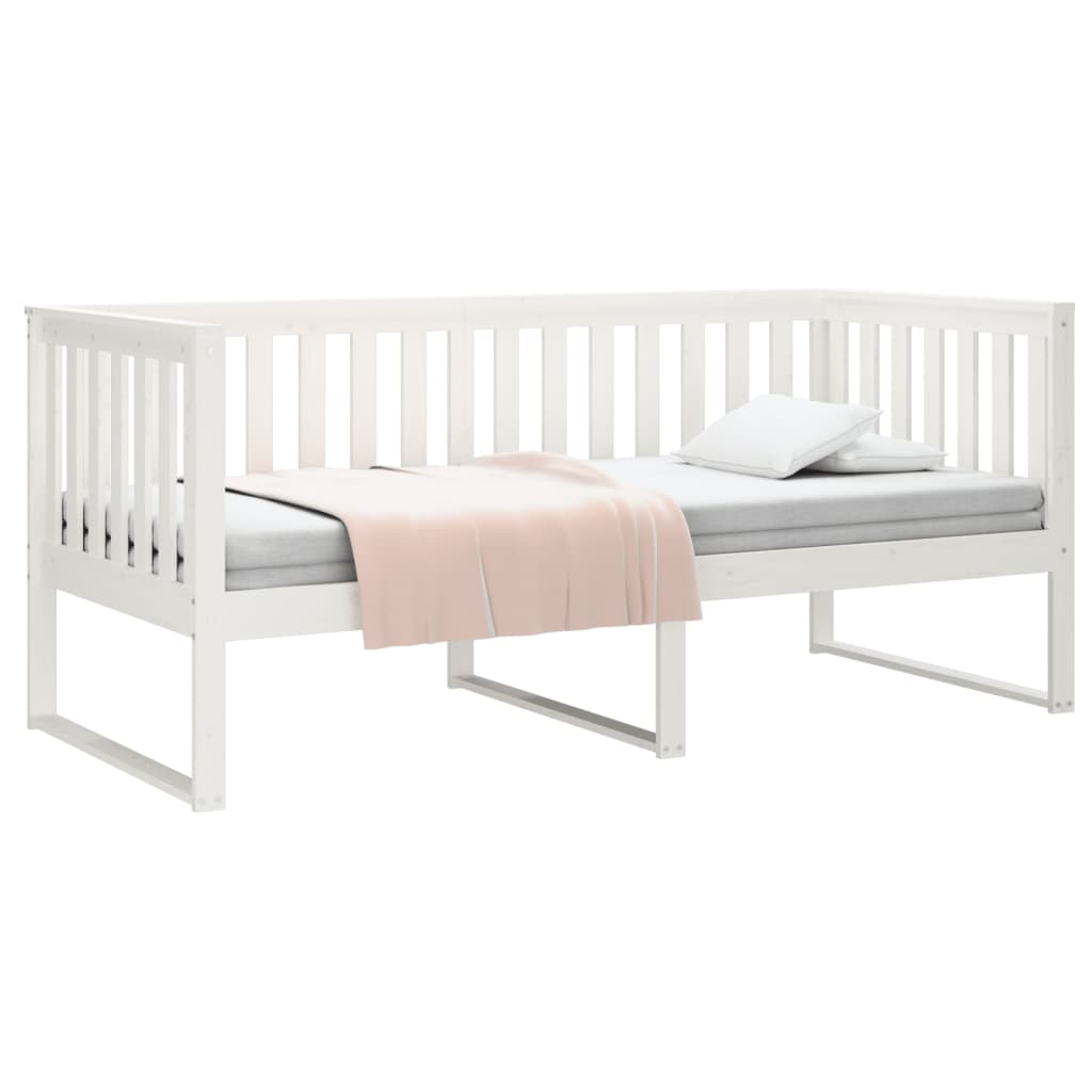 Lit de jour sans matelas blanc 100x200 cm bois de pin massif - XIOS