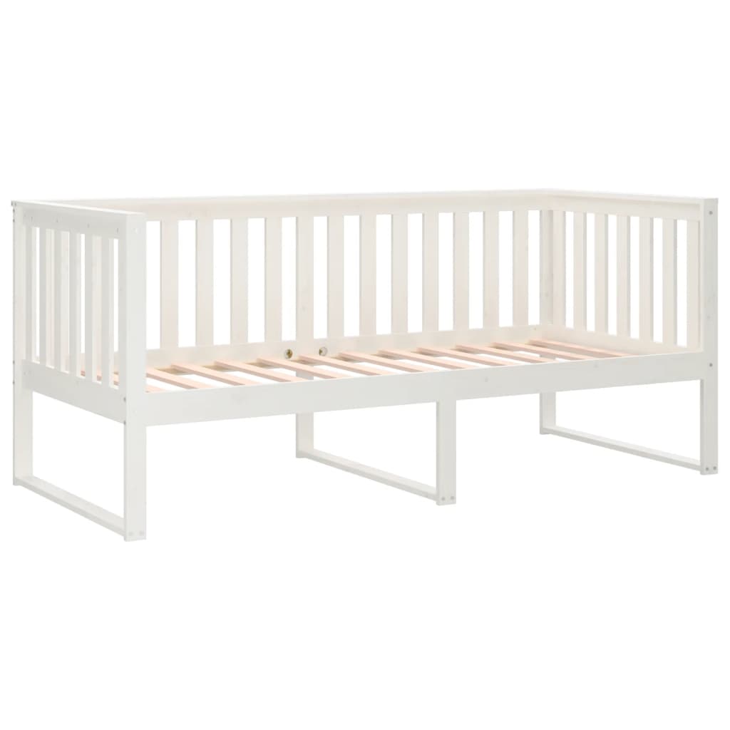 Lit de jour sans matelas blanc 100x200 cm bois de pin massif - XIOS