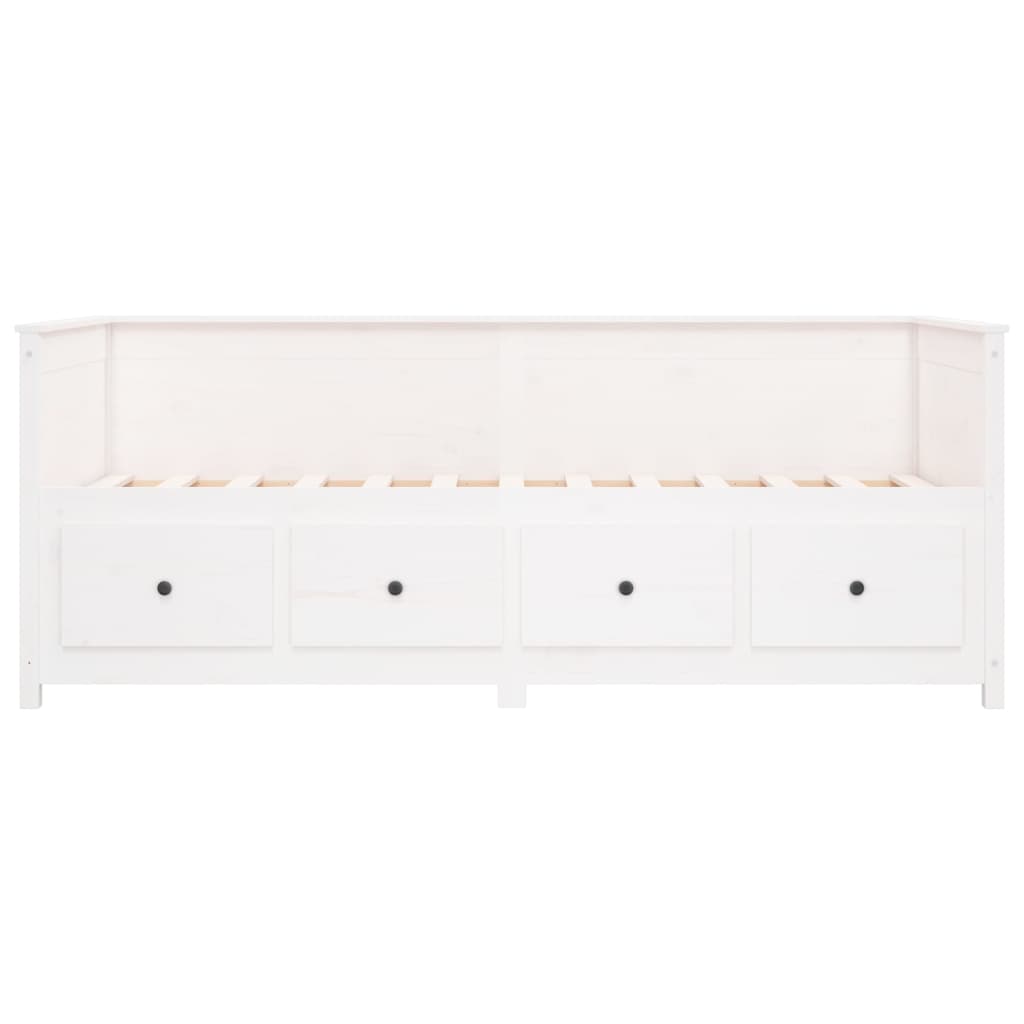 Lit de jour sans matelas blanc 80x200 cm bois de pin massif - XIOS