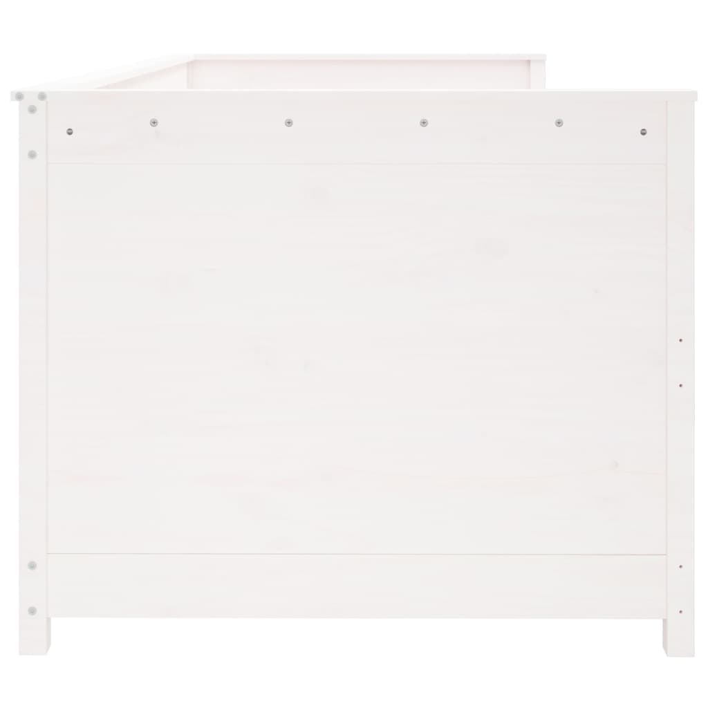 Lit de jour sans matelas blanc 80x200 cm bois de pin massif - XIOS