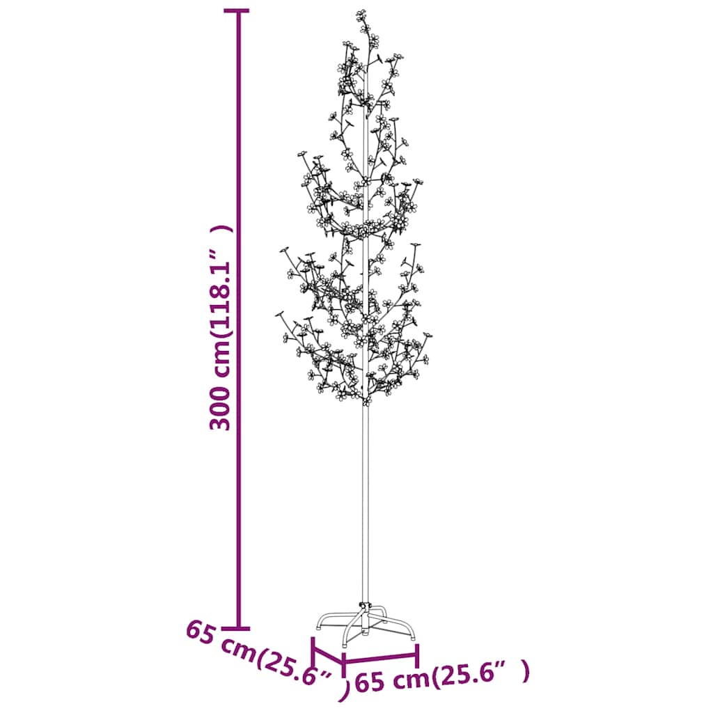 Arbre à LED fleur de cerisier 368 LED Blanc chaud 300 cm - XIOS