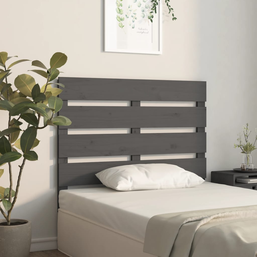 Tête de lit Gris 100x3x80 cm Bois massif de pin - XIOS