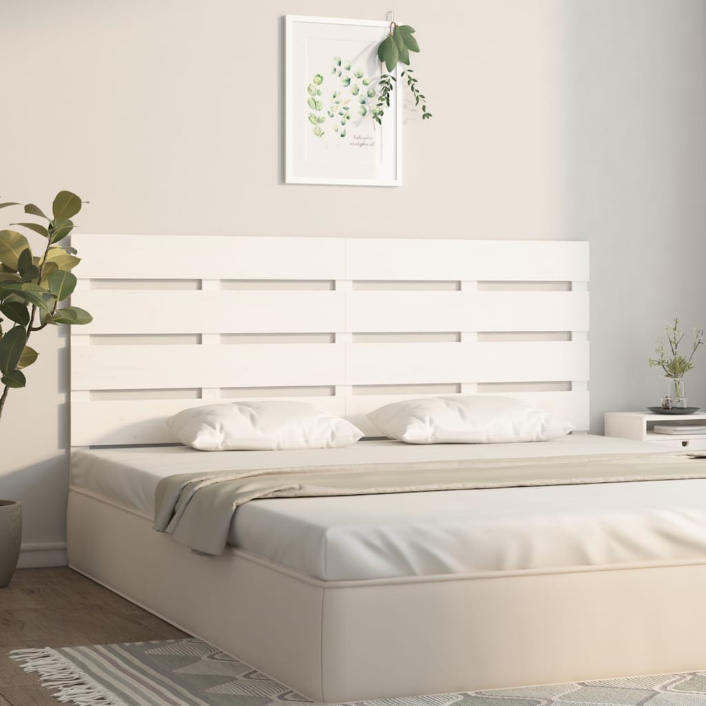 Tête de lit Blanc 135x3x80 cm Bois massif de pin - XIOS