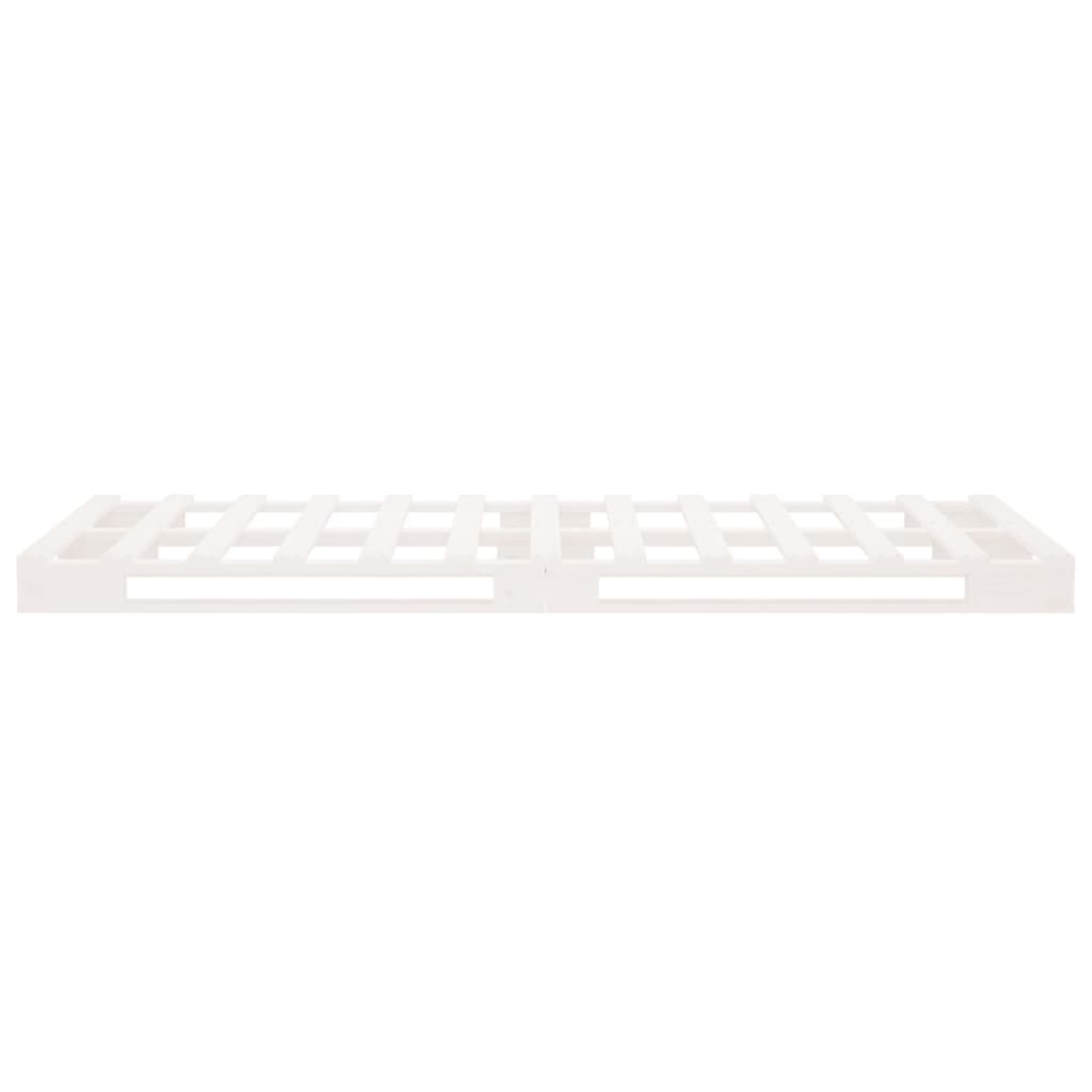Lit de palette blanc 100x200 cm bois de pin massif - XIOS