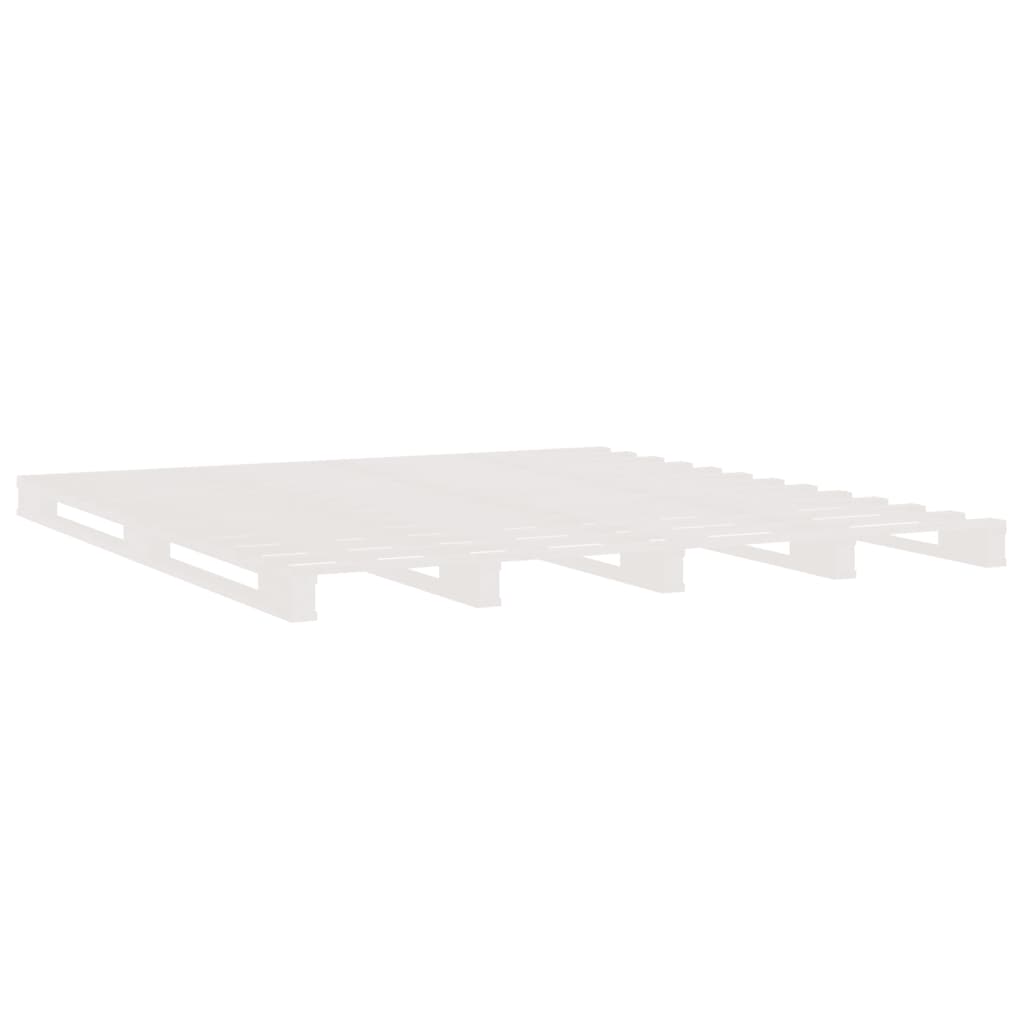 Lit de palette blanc 180x200 cm bois de pin massif très grand - XIOS