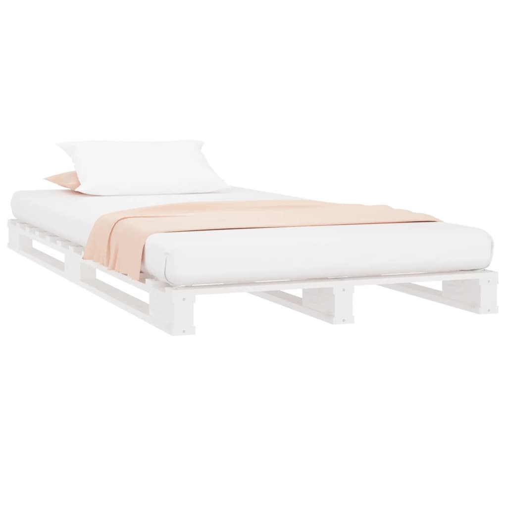 Lit de palette sans matelas blanc bois massif - XIOS