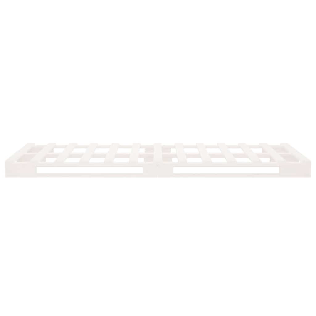 Lit de palette Blanc 90x190 cm Bois de pin massif Simple - XIOS