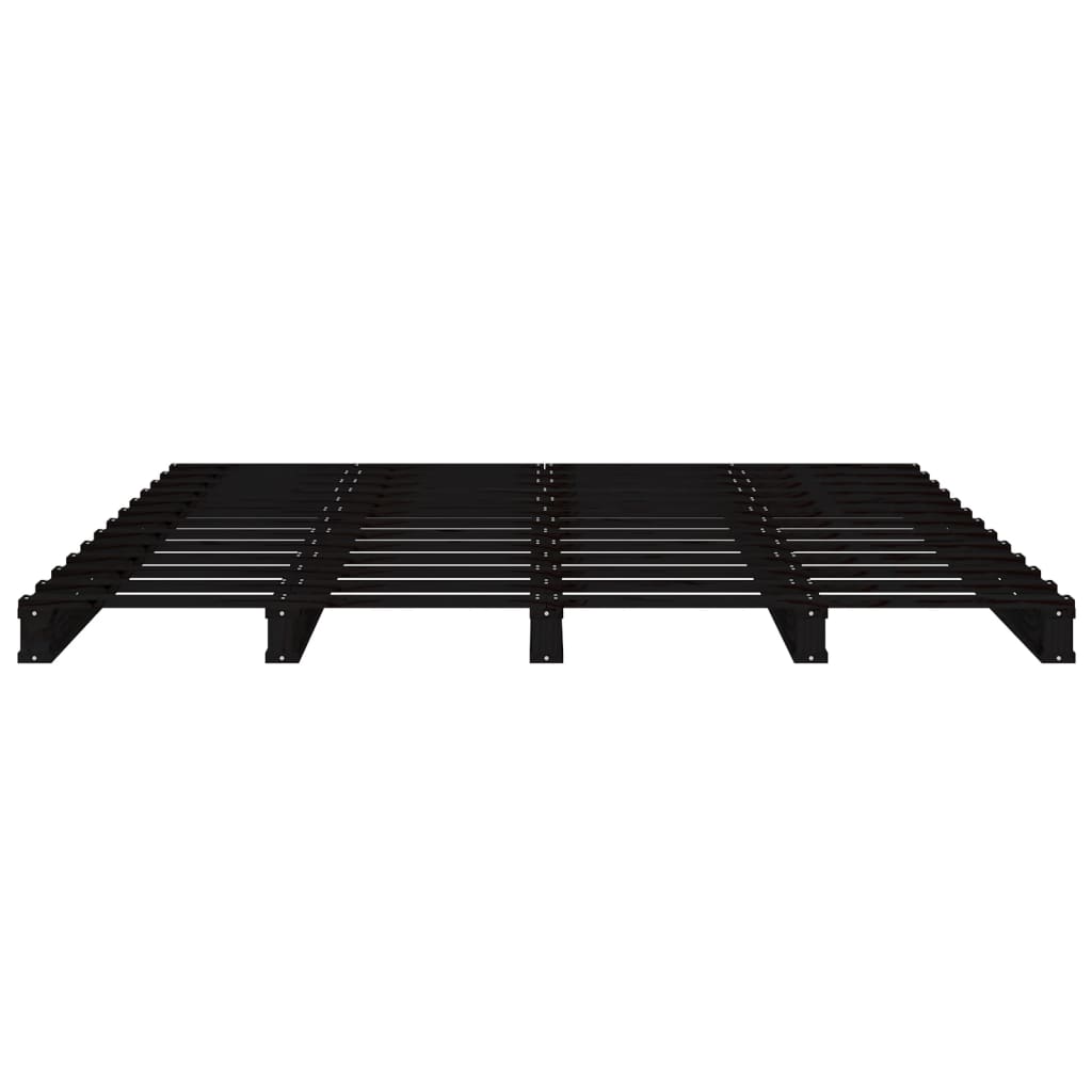 Lit de palette sans matelas noir bois massif - XIOS