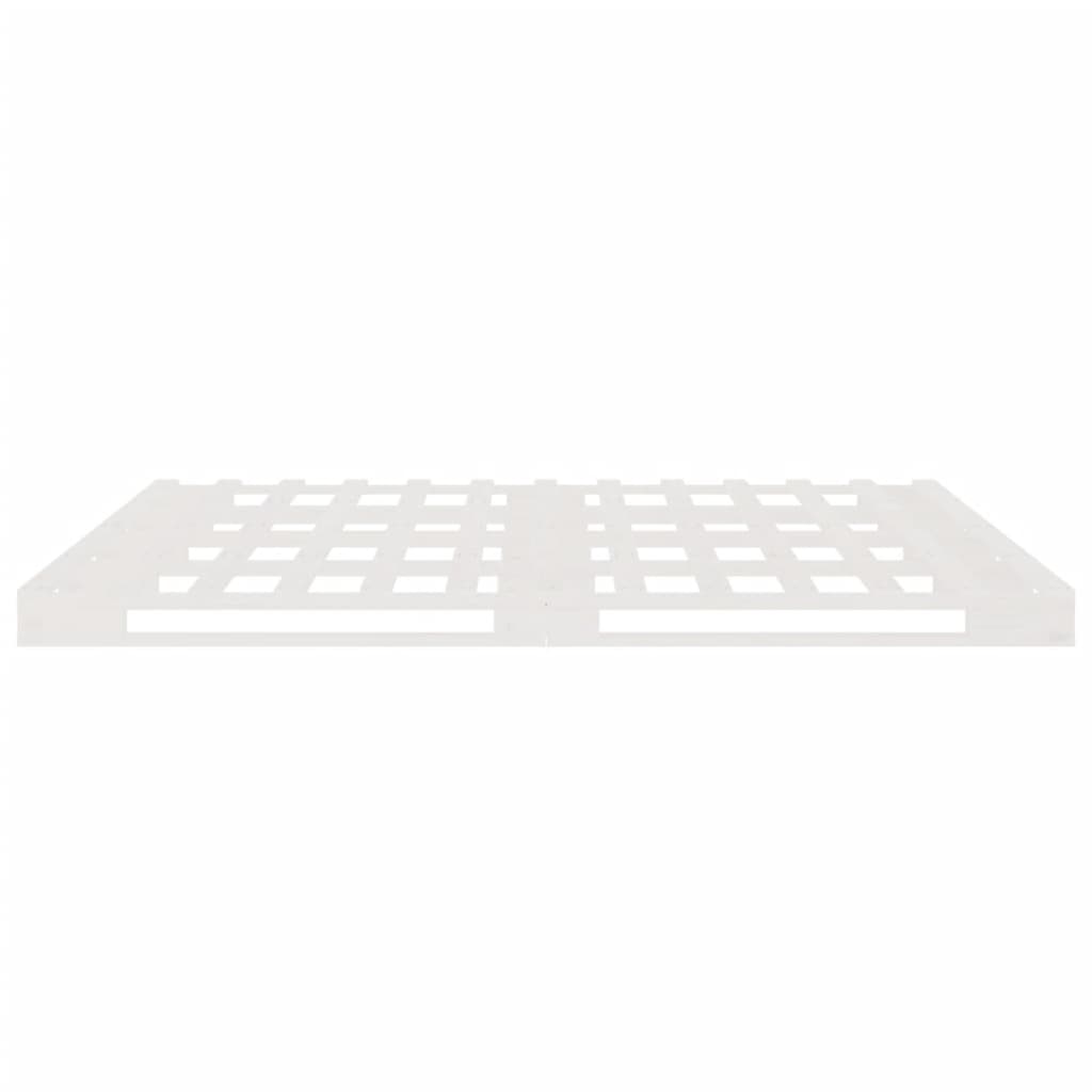 Lit de palette sans matelas blanc 140x190 cm bois massif - XIOS