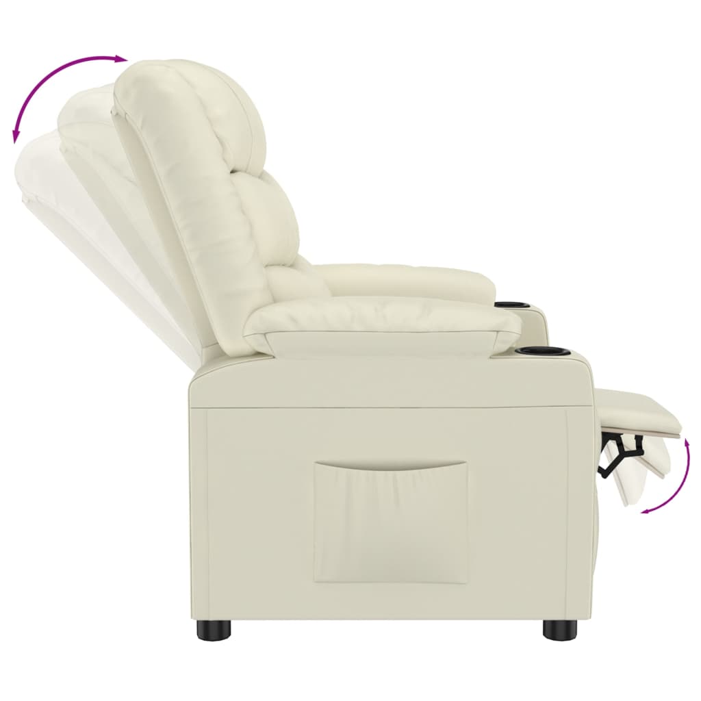 Fauteuil inclinable Crème Similicuir - XIOS
