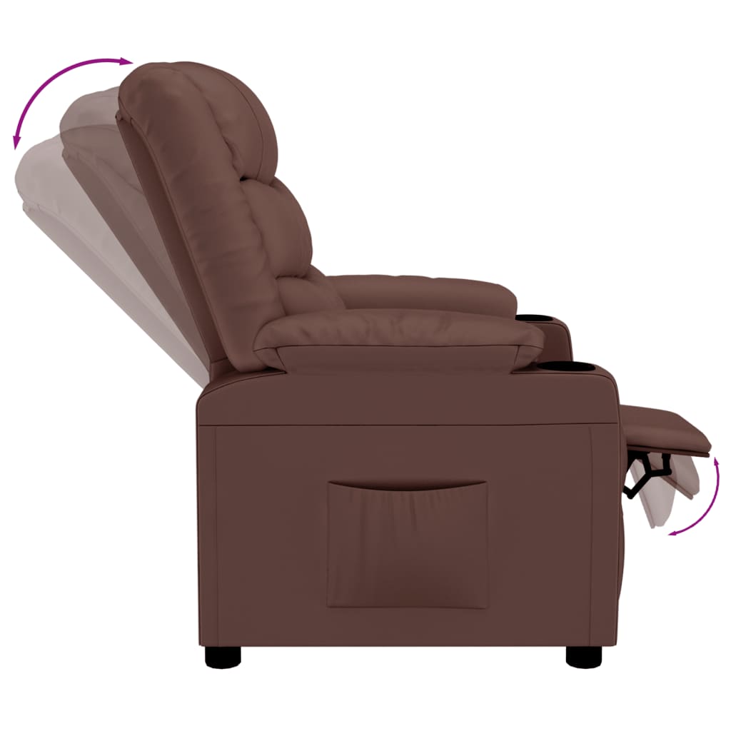 Fauteuil inclinable Marron Similicuir - XIOS