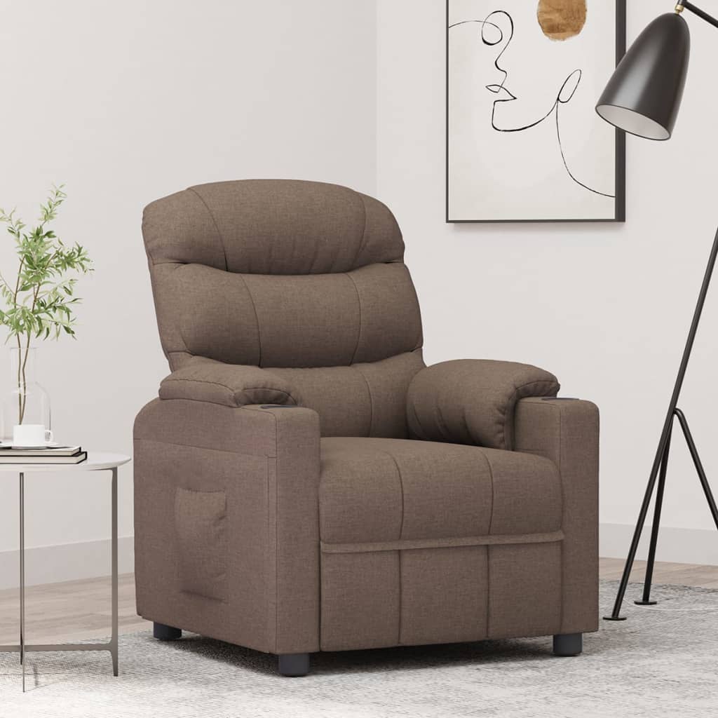 Fauteuil inclinable Taupe Tissu - XIOS