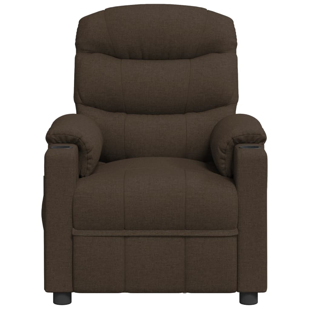 Fauteuil de massage Marron foncé Tissu