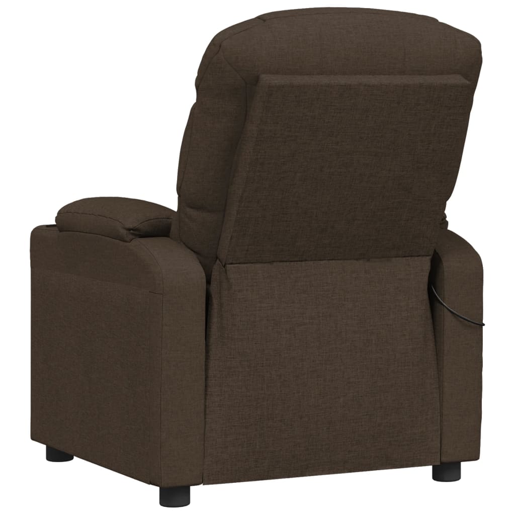 Fauteuil de massage Marron foncé Tissu