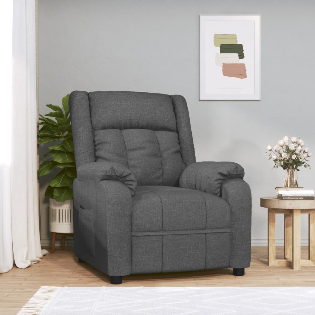 Fauteuil inclinable Gris foncé Tissu - XIOS