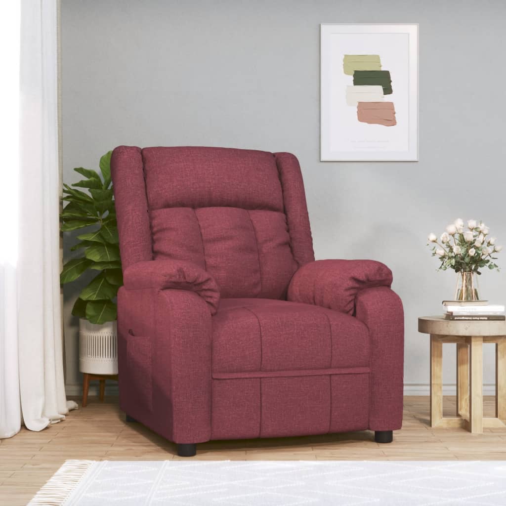 Fauteuil inclinable Rouge bordeaux Tissu - XIOS