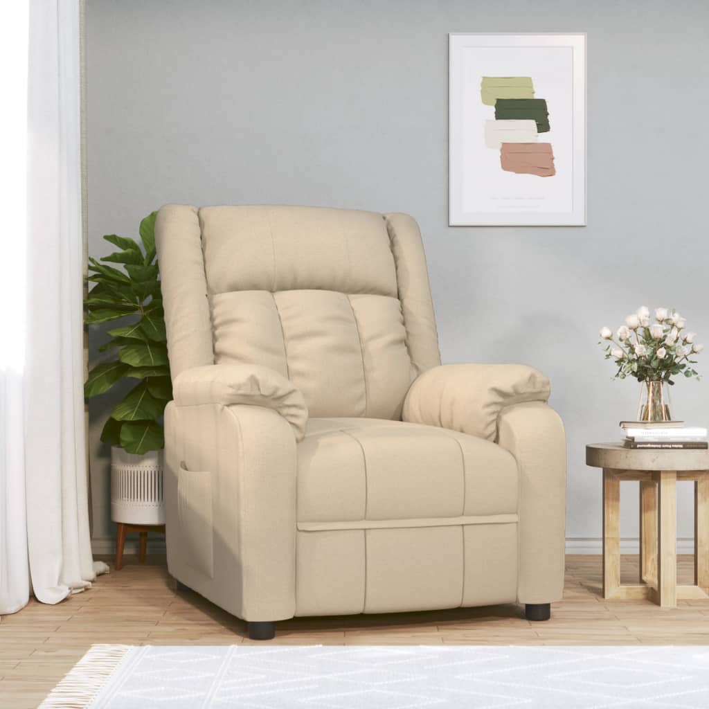 Fauteuil inclinable Crème Tissu - XIOS
