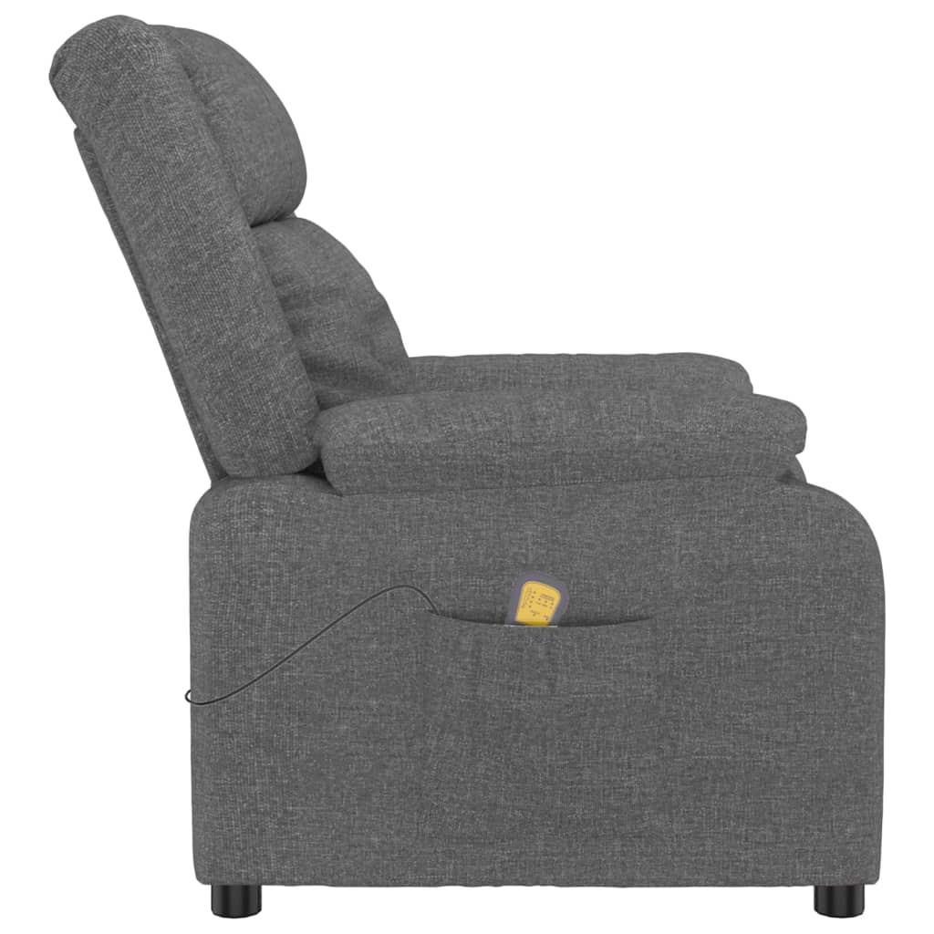 Fauteuil de massage Gris foncé Tissu
